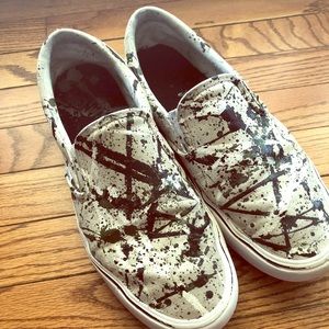 painted vans slip ons